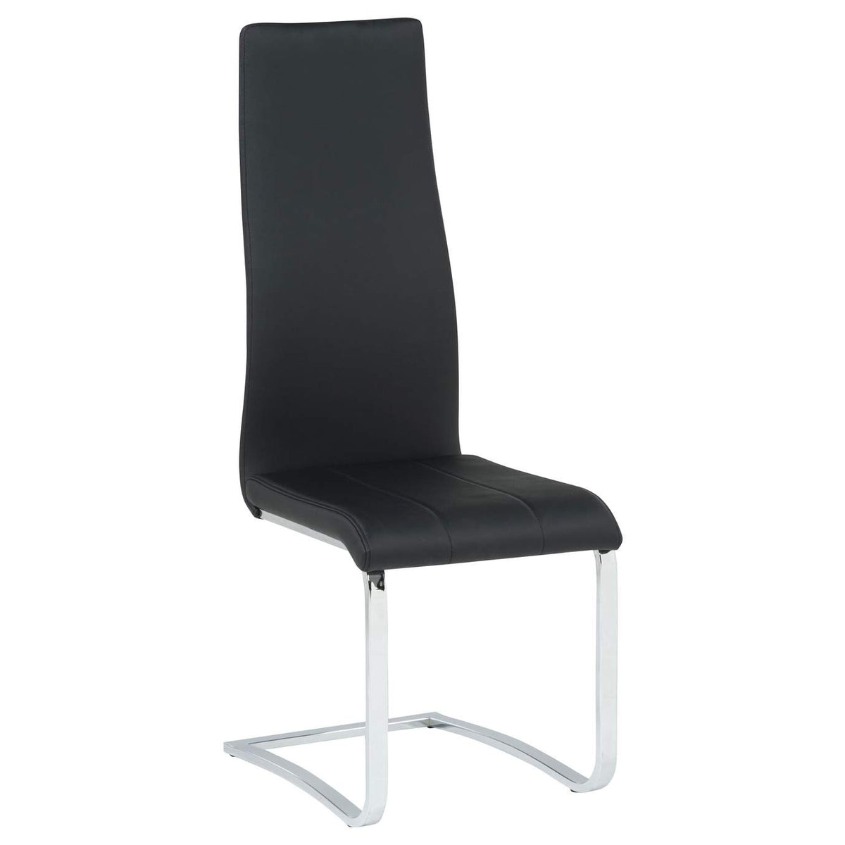 100515BLK Montclair Upholstered Dining Side Chair Black (Set of 4)