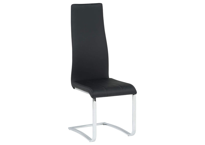 100515BLK Montclair Upholstered Dining Side Chair Black (Set of 4)