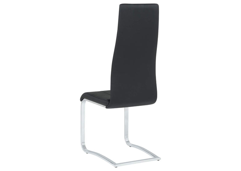 100515BLK Montclair Upholstered Dining Side Chair Black (Set of 4)