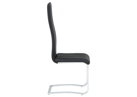 100515BLK Montclair Upholstered Dining Side Chair Black (Set of 4)