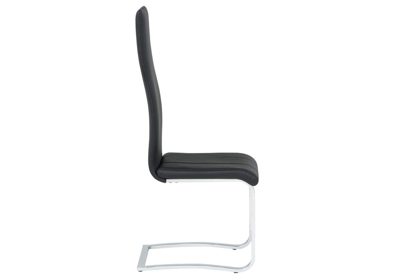 100515BLK Montclair Upholstered Dining Side Chair Black (Set of 4)