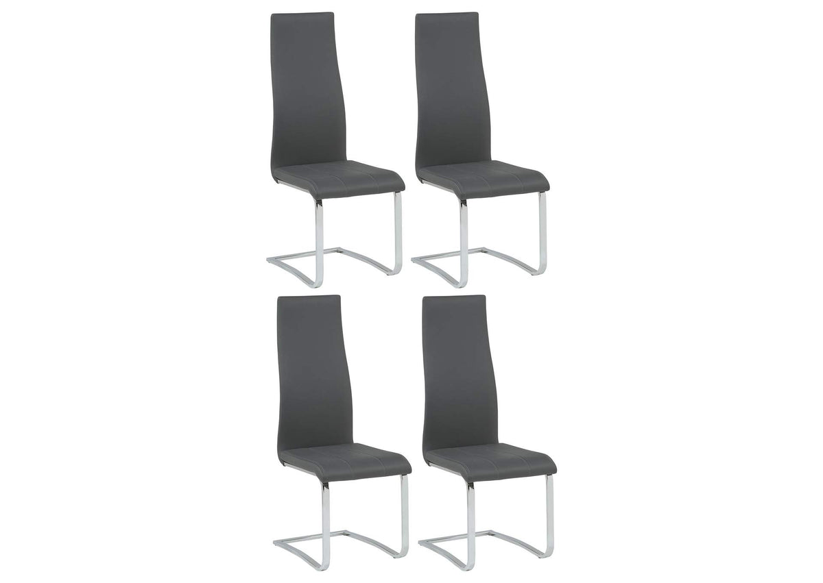 100515GRY Montclair Upholstered Dining Side Chair Grey (Set of 4)