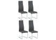 100515GRY Montclair Upholstered Dining Side Chair Grey (Set of 4)