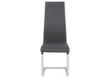 100515GRY Montclair Upholstered Dining Side Chair Grey (Set of 4)