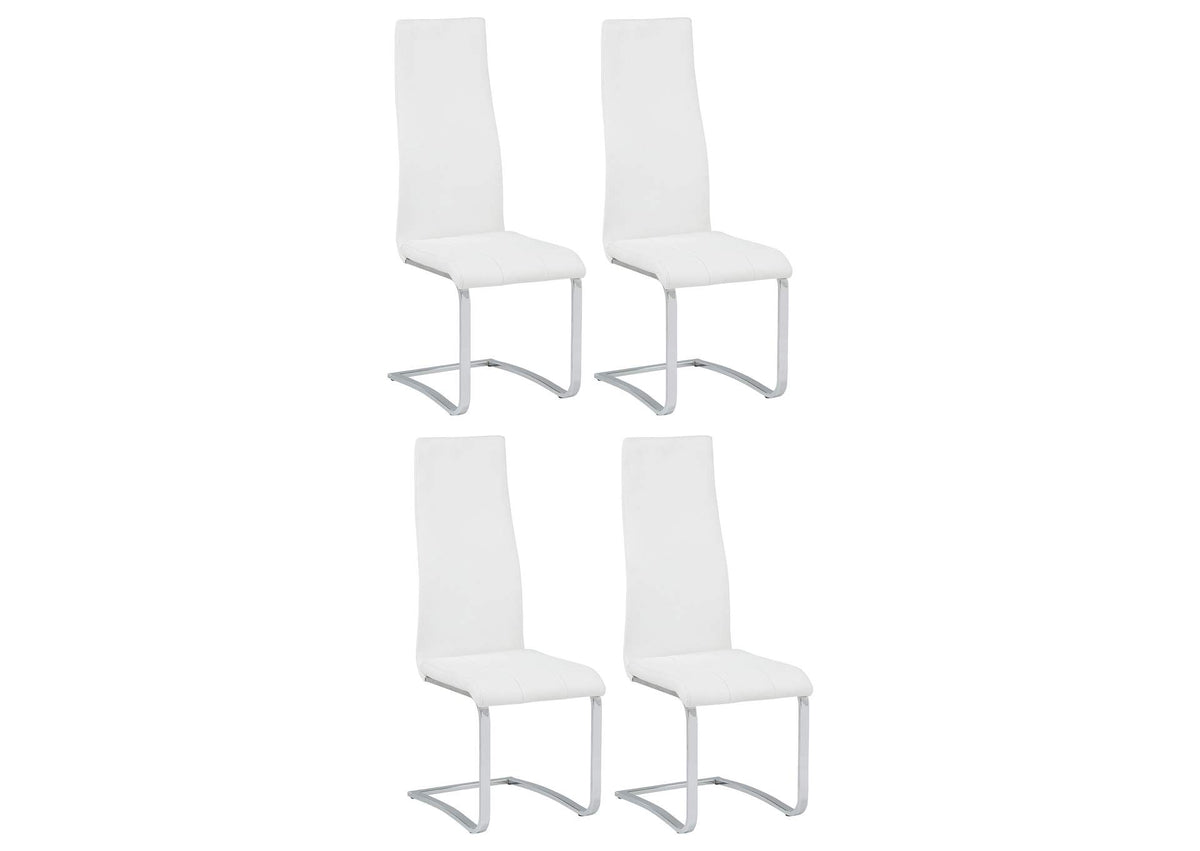 100515WHT Montclair Upholstered Dining Side Chair White (Set of 4)