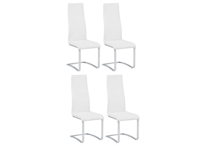 100515WHT Montclair Upholstered Dining Side Chair White (Set of 4)