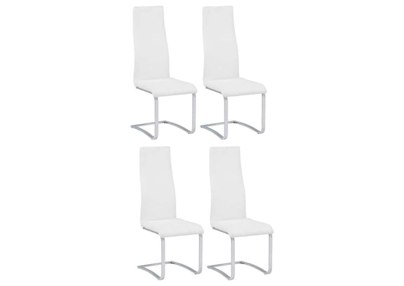 100515WHT Montclair Upholstered Dining Side Chair White (Set of 4)