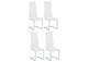 100515WHT Montclair Upholstered Dining Side Chair White (Set of 4)