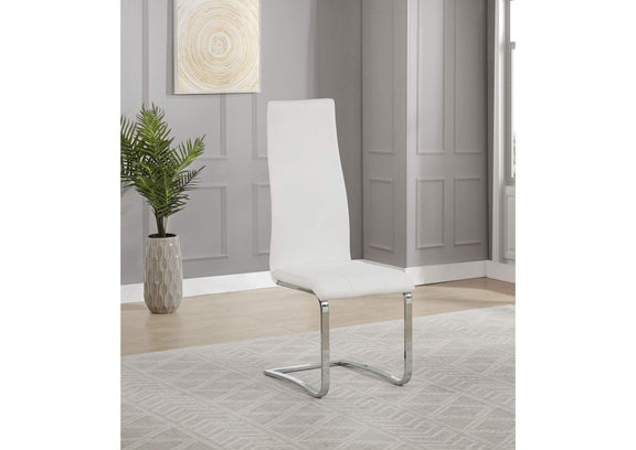 100515WHT Montclair Upholstered Dining Side Chair White (Set of 4)