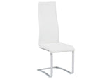 100515WHT Montclair Upholstered Dining Side Chair White (Set of 4)