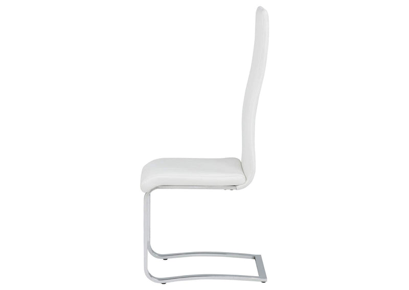 100515WHT Montclair Upholstered Dining Side Chair White (Set of 4)