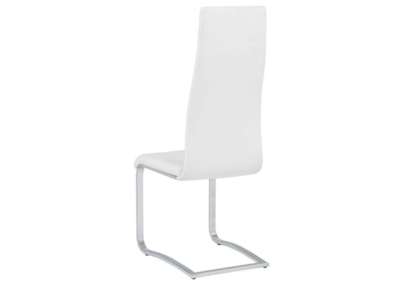 100515WHT Montclair Upholstered Dining Side Chair White (Set of 4)