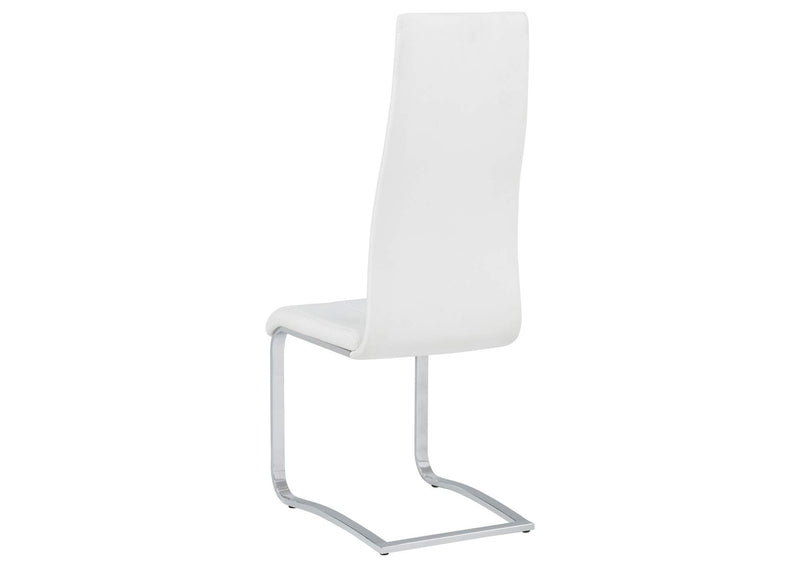 100515WHT Montclair Upholstered Dining Side Chair White (Set of 4)