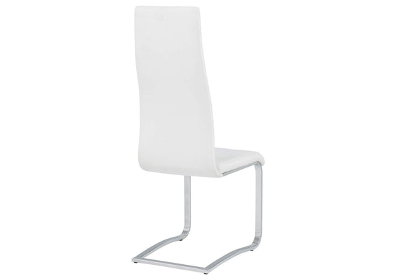 100515WHT Montclair Upholstered Dining Side Chair White (Set of 4)