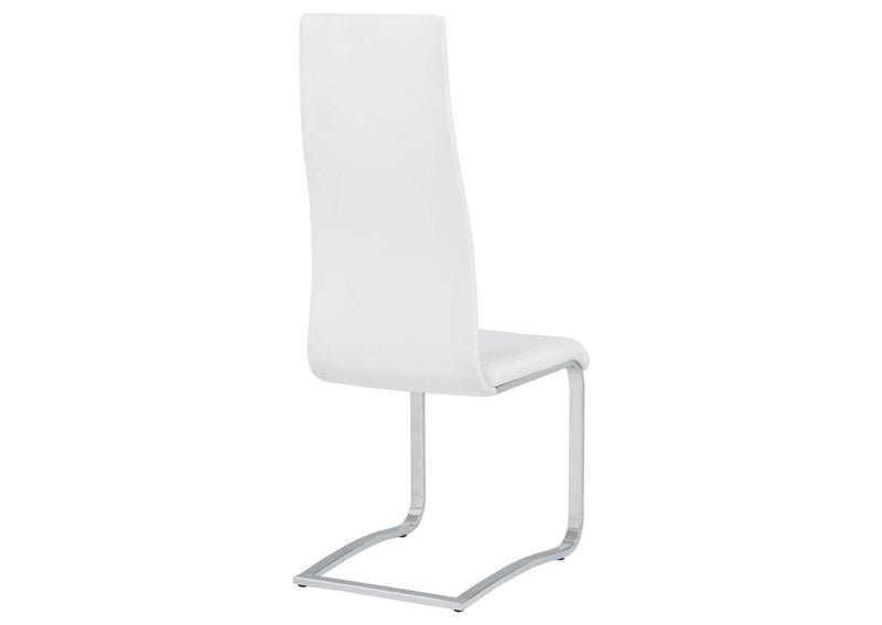 100515WHT Montclair Upholstered Dining Side Chair White (Set of 4)