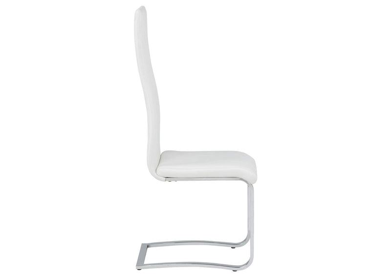 100515WHT Montclair Upholstered Dining Side Chair White (Set of 4)
