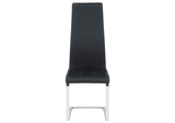 100515BLK Montclair Upholstered Dining Side Chair Black (Set of 4)