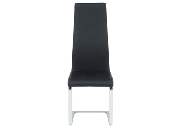 100515BLK Montclair Upholstered Dining Side Chair Black (Set of 4)