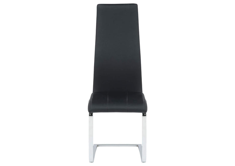 100515BLK Montclair Upholstered Dining Side Chair Black (Set of 4)