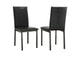 100612 Garza Upholstered Dining Side Chair Dark Brown (Set of 2)