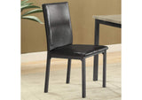 100612 Garza Upholstered Dining Side Chair Dark Brown (Set of 2)