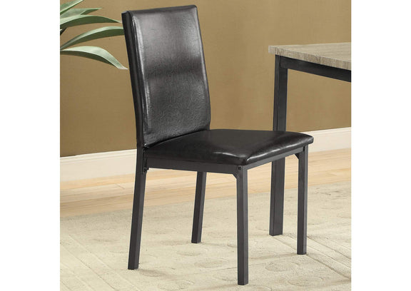 100612 Garza Upholstered Dining Side Chair Dark Brown (Set of 2)