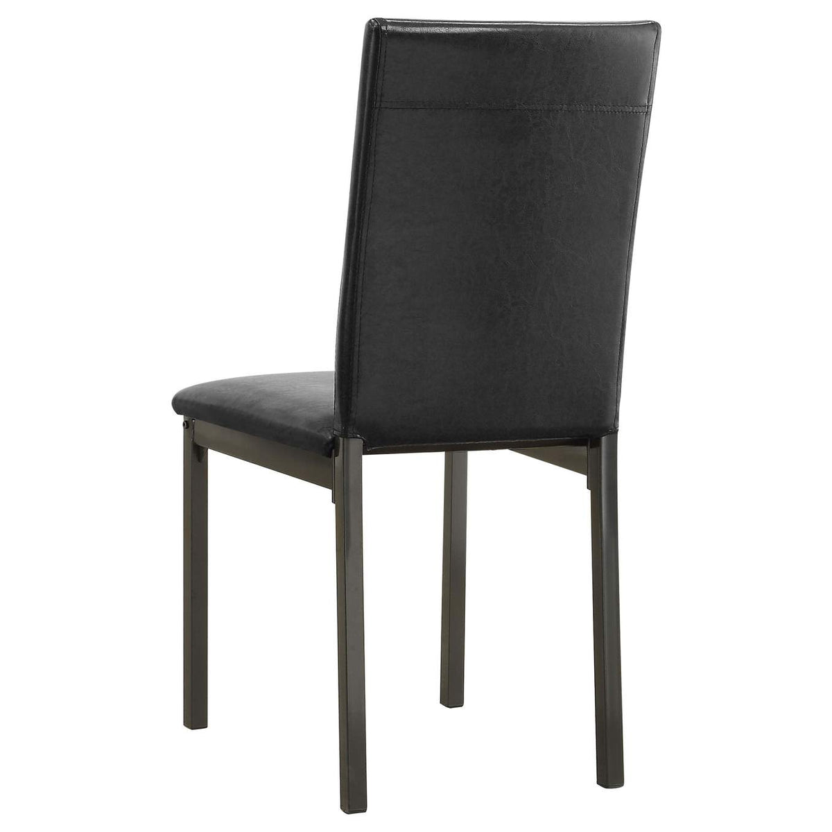 100612 Garza Upholstered Dining Side Chair Dark Brown (Set of 2)