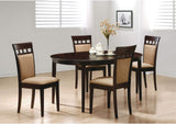 100770-S5A Gabriel 5-piece Extension Leaf Dining Table Set Cappuccino