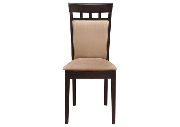 100770-S5A Gabriel 5-piece Extension Leaf Dining Table Set Cappuccino