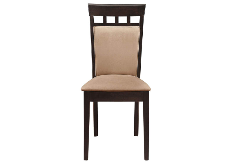 100770-S5A Gabriel 5-piece Extension Leaf Dining Table Set Cappuccino