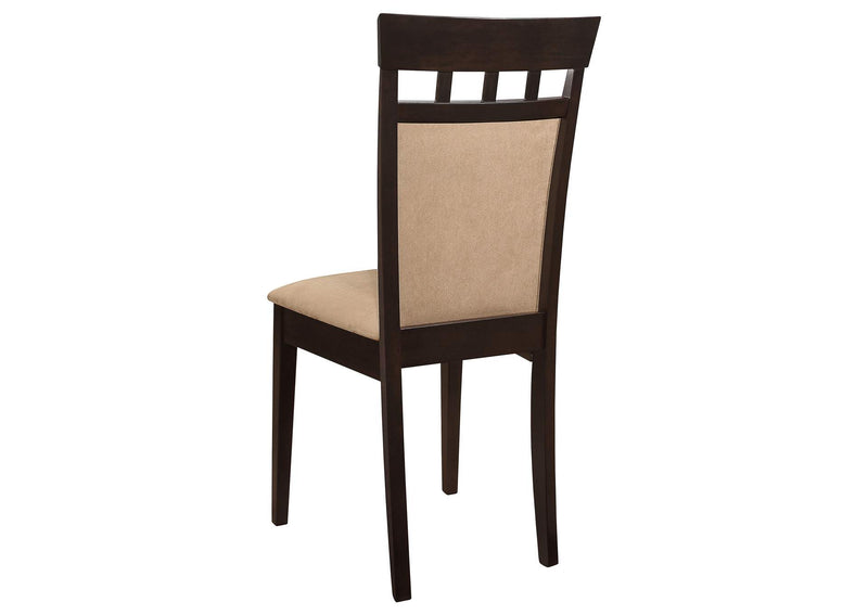 100770-S5A Gabriel 5-piece Extension Leaf Dining Table Set Cappuccino