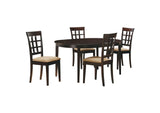 100770-S5 Gabriel 5-piece Extension Leaf Dining Table Set Cappuccino