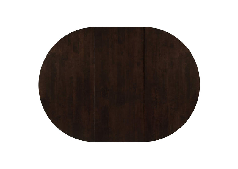100770-S5 Gabriel 5-piece Extension Leaf Dining Table Set Cappuccino