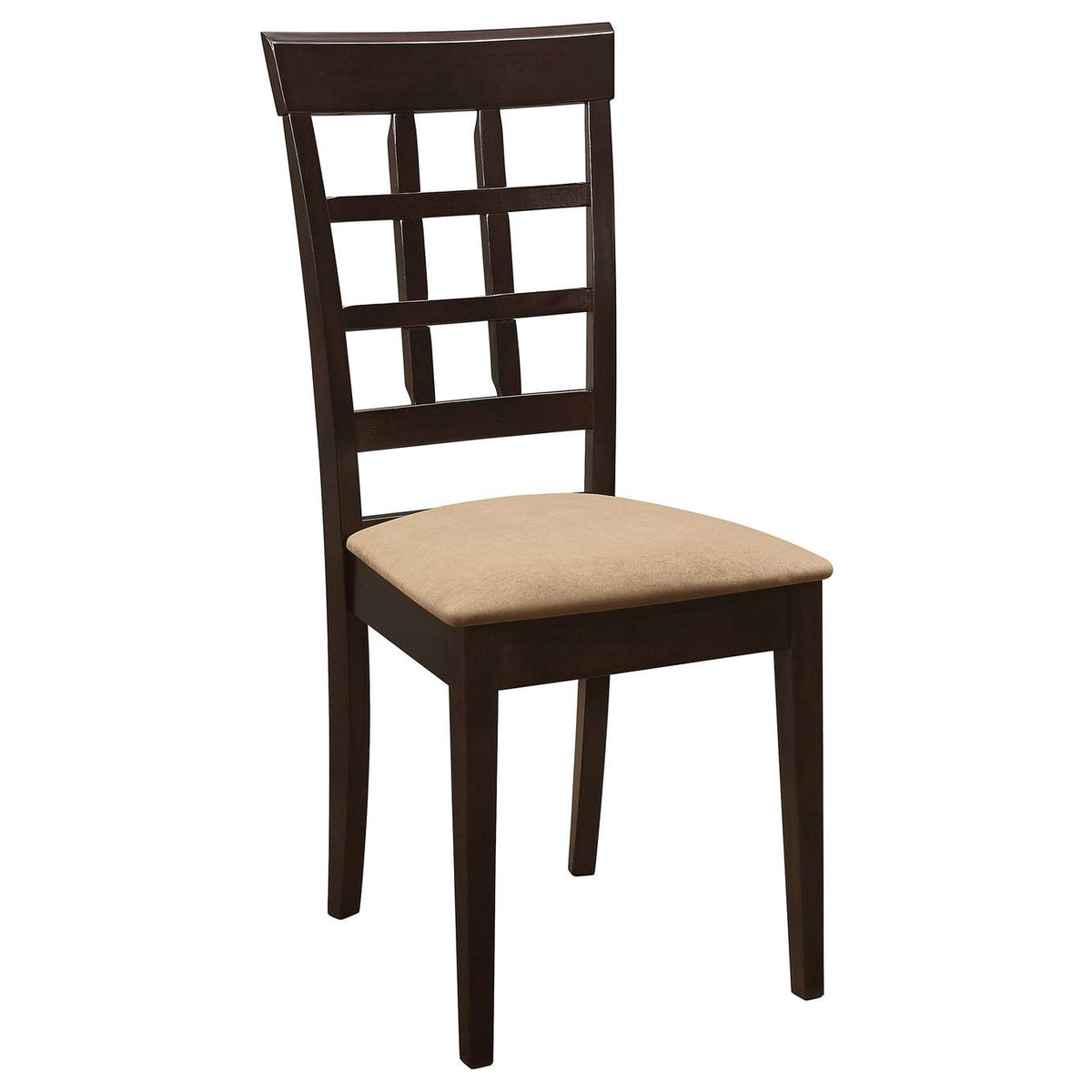 100770-S5 Gabriel 5-piece Extension Leaf Dining Table Set Cappuccino
