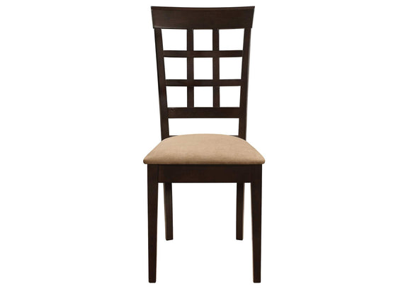 100770-S5 Gabriel 5-piece Extension Leaf Dining Table Set Cappuccino