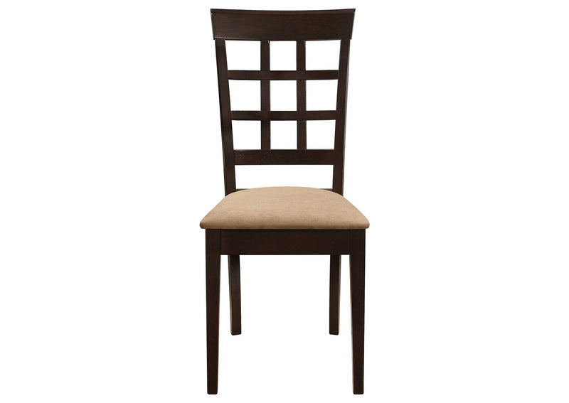 100770-S5 Gabriel 5-piece Extension Leaf Dining Table Set Cappuccino