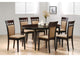 100770-S7A Gabriel 7-piece Extension Leaf Dining Table Set Cappuccino