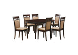 100770-S7A Gabriel 7-piece Extension Leaf Dining Table Set Cappuccino