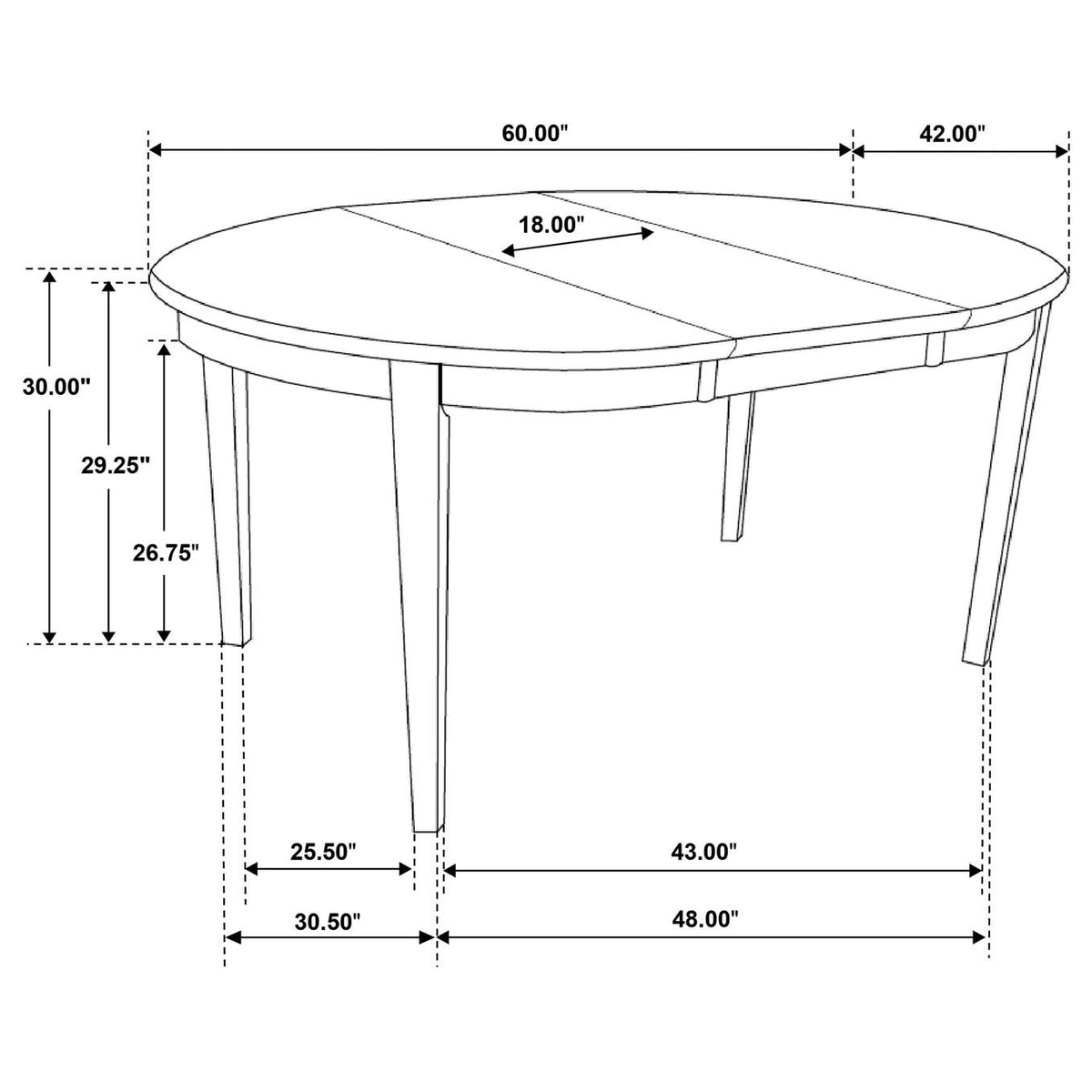 100770-S7A Gabriel 7-piece Extension Leaf Dining Table Set Cappuccino