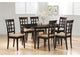 100770-S7 Gabriel 7-piece Extension Leaf Dining Table Set Cappuccino