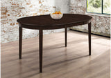 100770 Gabriel Oval 60-inch Extension Leaf Dining Table Cappuccino
