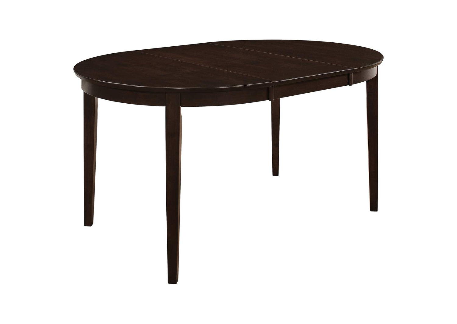 100770 Gabriel Oval 60-inch Extension Leaf Dining Table Cappuccino