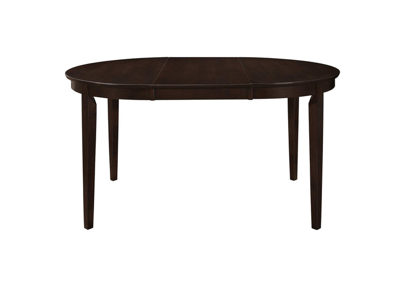 100770 Gabriel Oval 60-inch Extension Leaf Dining Table Cappuccino