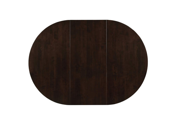 100770 Gabriel Oval 60-inch Extension Leaf Dining Table Cappuccino