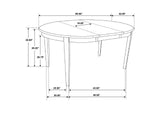 100770 Gabriel Oval 60-inch Extension Leaf Dining Table Cappuccino