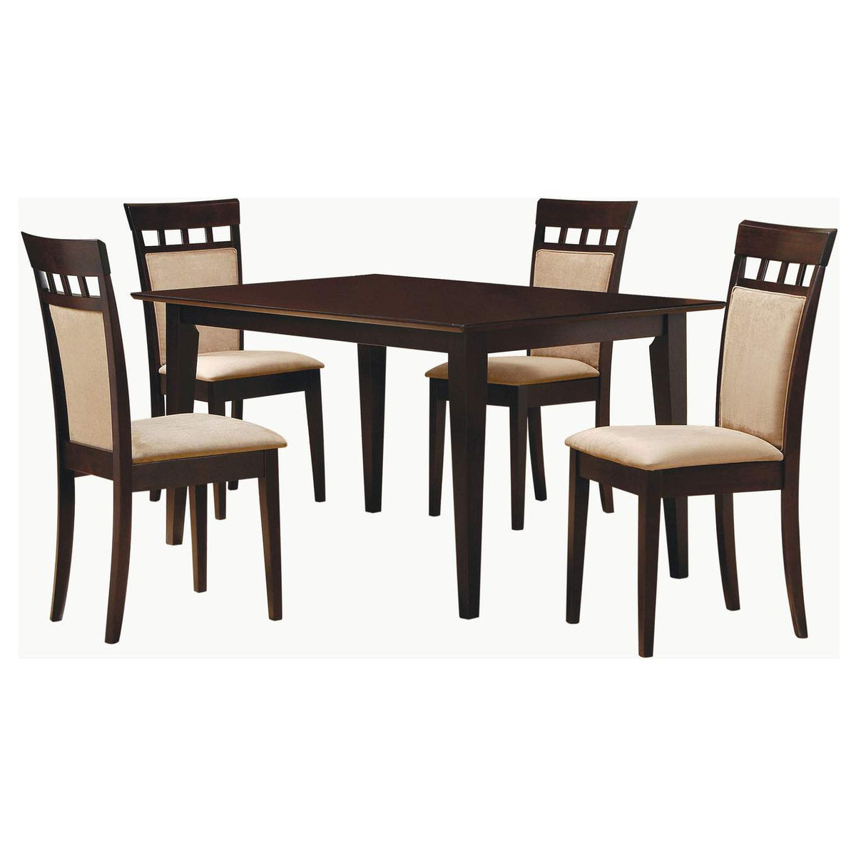 100771-S5A Gabriel 5-piece Rectangular 59-inch Dining Set Cappuccino