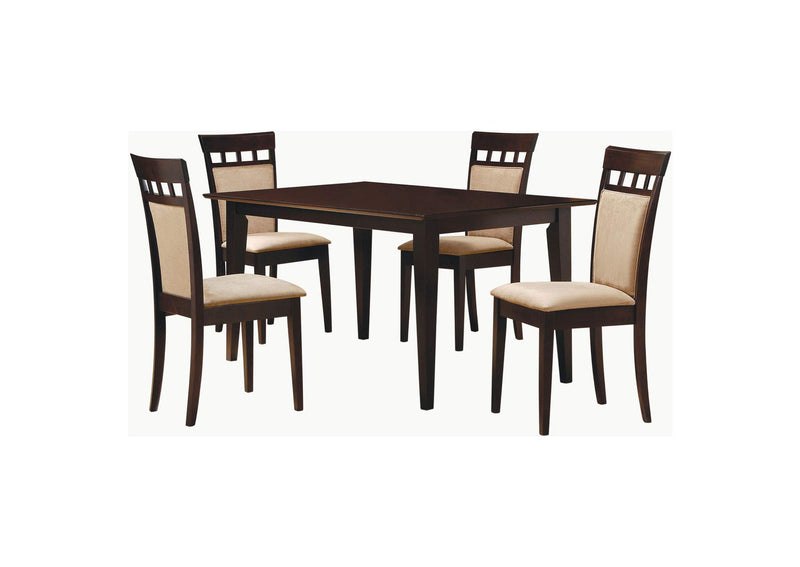100771-S5A Gabriel 5-piece Rectangular 59-inch Dining Set Cappuccino