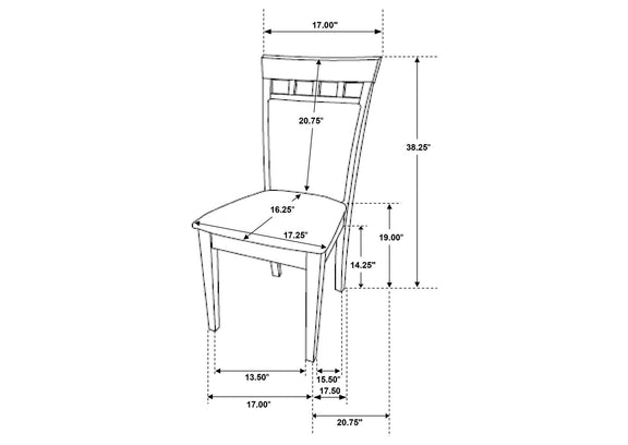 100771-S5A Gabriel 5-piece Rectangular 59-inch Dining Set Cappuccino