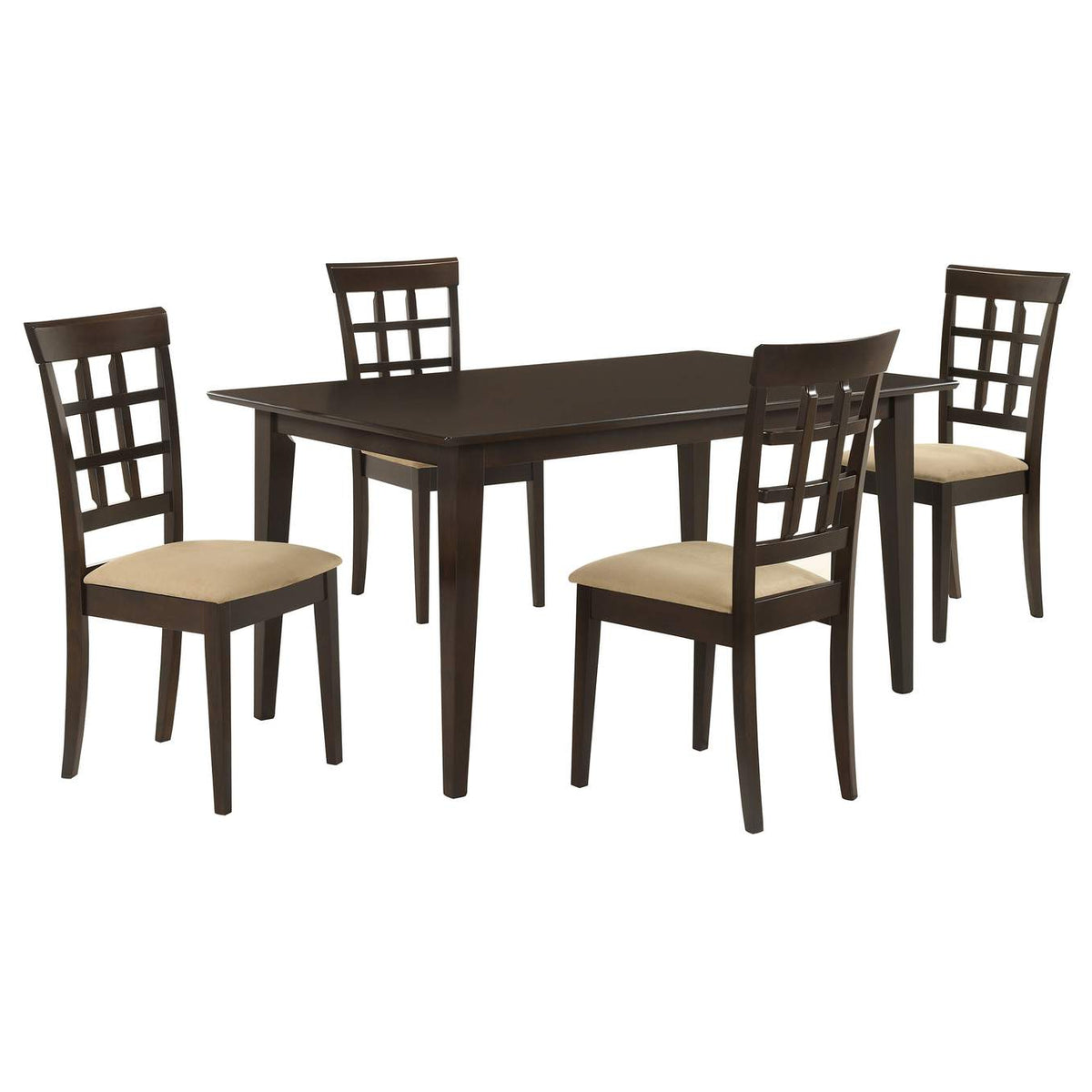 100771-S5 Gabriel 5-piece Rectangular 59-inch Dining Set Cappuccino