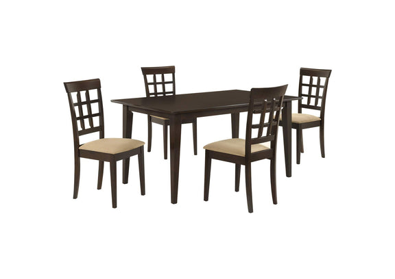 100771-S5 Gabriel 5-piece Rectangular 59-inch Dining Set Cappuccino